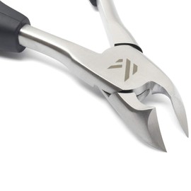 KLIPP Toe Nail Clippers for Thick Nails C KLIPP Toenail Clippers Ingrown and Cuticle Nipper Trimmer Made of Rustproof Stainless Steel with Short Curved Blades, Ergonomic TPU Grips and Dual Spring Mechanism