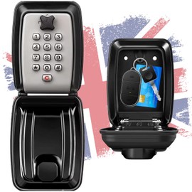 ViperSafe - Outdoor Wall Mounted Key Safe Box with 12-digit combination lock and Weatherproof cover, Ideal for Home/Garage/Office/School & Home Rentals (Grey) - 12 Months Warranty