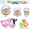 80 Pcs Farm Party Tableware Set, Children's Birthday Party Decorations,
