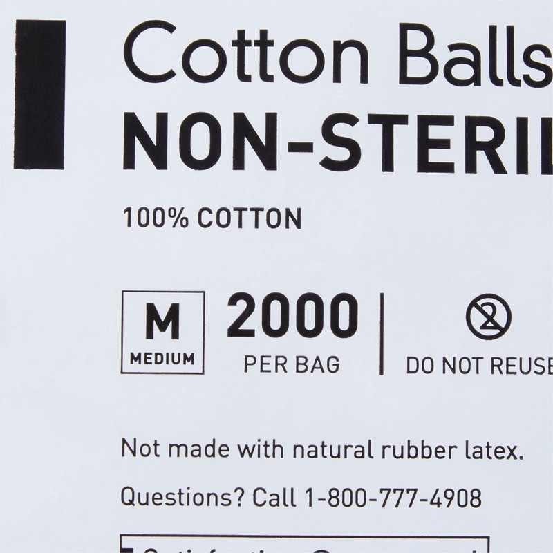 McKesson Cotton Balls [2000 Count] Bulk, 100% Pure Cotton Balls