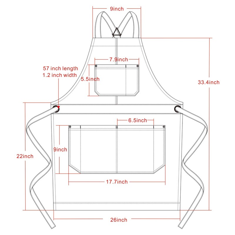 Jeanerlor Women's Cross Back Apron with Tool Pockets for Women