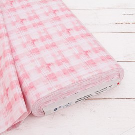 Premium Cotton Quilting Fabric Sold by The Yard - Vintage Threads Collection - 44" Width - 100% Cotton - Quilting, Sewing, Crafts - Light Pink Plaid