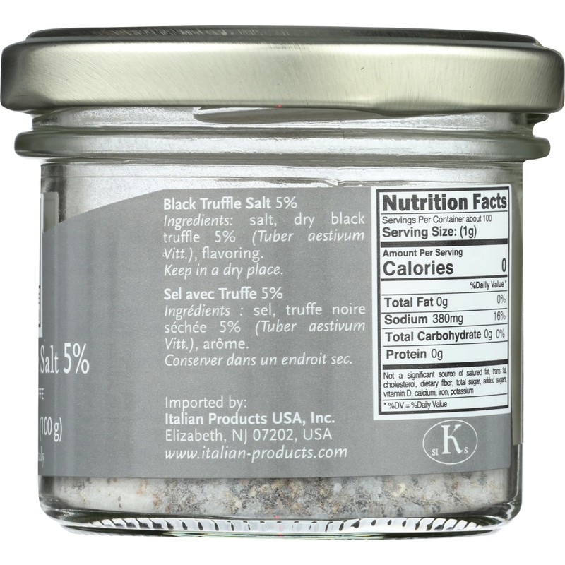 Selezione Tartufi 5% Black Truffle Salt, 3.5 Ounce