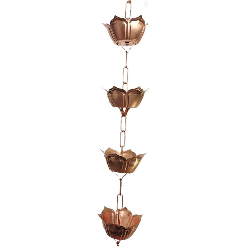 Cadena de lluvia de cobre 1 m – Guía para