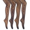 MANZI Womens Fishnet Tights Patterned Stockings 4 Styles Stretch Fishnets