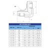 RFS Stainless Steel JIC Flared Tube Fitting, 90 Degree Elbow,
