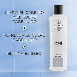 Nioxin Shampoo anticaida para cabello natural, 300 ml
