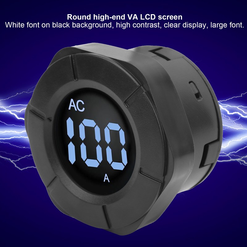 PZEM024A100A Round LCD AC Digital Ammeter Current Meter with SplitCore