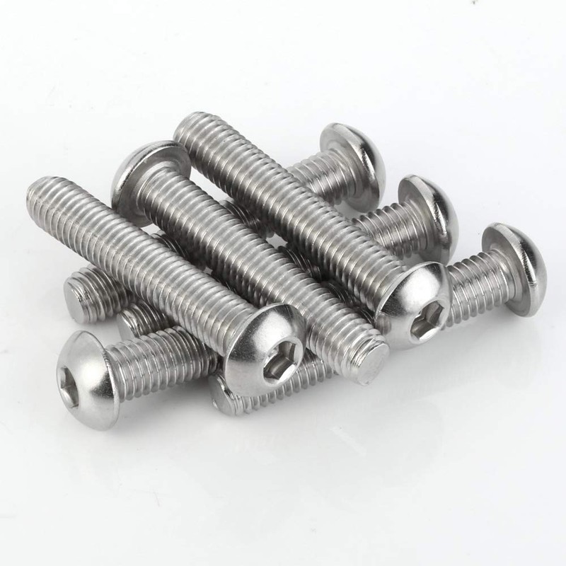 M3-0.5 x 6mm Button Head Socket Cap Screws, Stainless Steel
