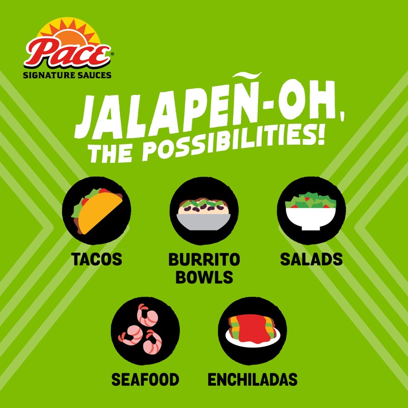 Pace Cilantro Jalapeno Lime Signature Sauce, 10.4 oz (8 Pack)