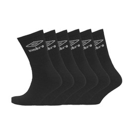 Umbro - Men's Sport Performance Socks (6 pair pack) (Black 6-8.5)