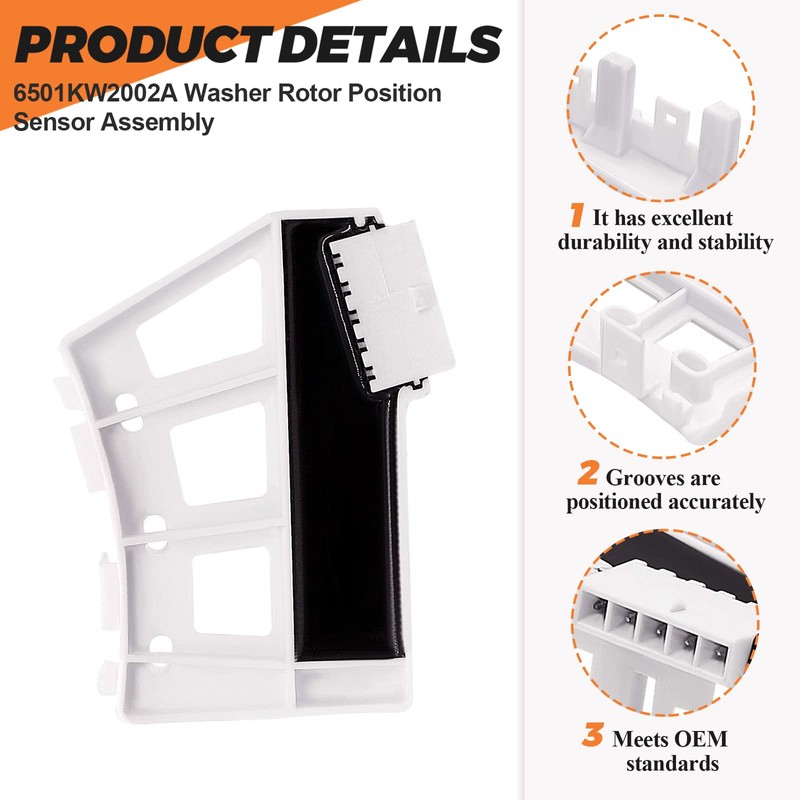6501KW2002A Washer Rotor Position Sensor Assembly OEM Fit for LG