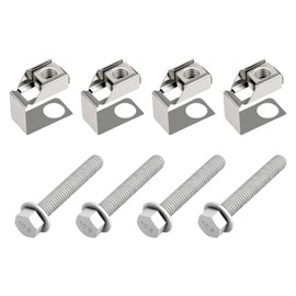 03442 Exhaust Manifold Flange Bolts U Nuts Hardware Kit Compatible with Dodge Dakota Durango Ram 1500 2500 J-eep Wrangler Replace# 55366000AA 6036717AA 6036684AA (4Set)