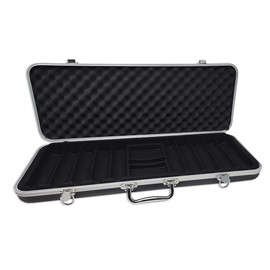 DA VINCI Black ABS Poker Chip Case with 500 Chips Capacity - Upgraded Ding Proof Side Panels