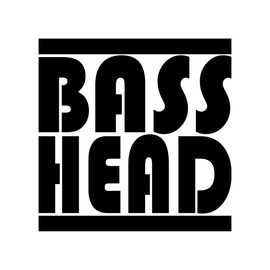 Minglewood Trading White - Bass Head 5" x 5" Vinyl Decal Sticker -V1- EDM Music Speaker Basshead Head Banger - 20 Color Options
