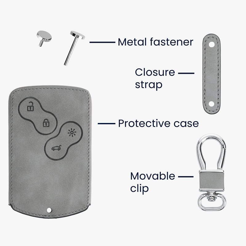 kwmobile Car Key Case Compatible with Renault 4-Button Car Key