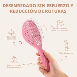 SHINLEA Cepillo Desenredante para el Cabello, Cepillo Desenredante en Espiral para Cabello Húmedo para Mujeres, Hombres, Niños, Desenredante Ventilado