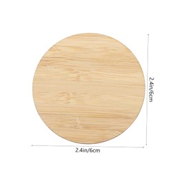 Operitacx 20pcs DIY Bamboo Painting Materials Unfinished Circular Sheets for Art Craft
