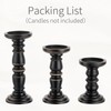 Inweder Wood Candle Holders for Pillar Candles, Solid Farmhouse Candle