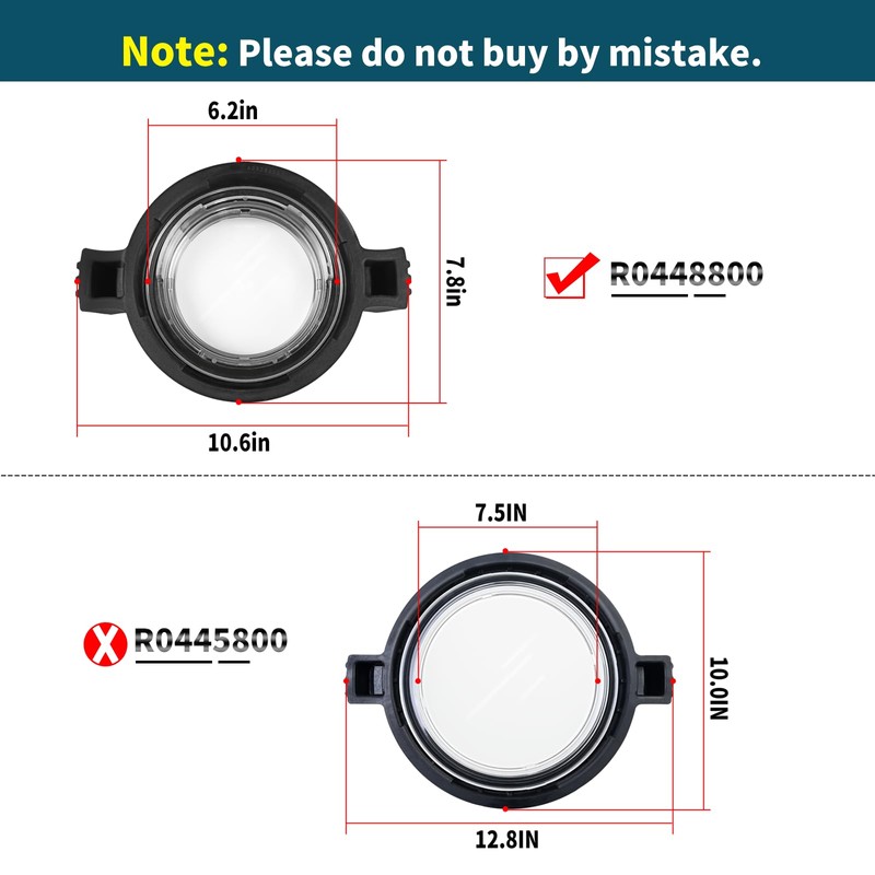 R0448800 Pool Pump Lid, Locking Ring Lid Seal Replacement Compatible