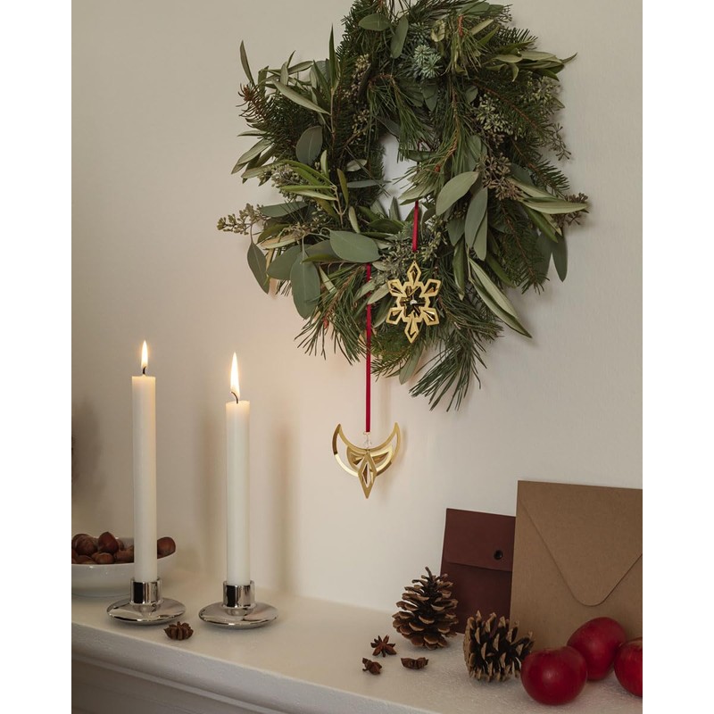 Georg Jensen - Gold Plated Star and Moon Ornament 2024