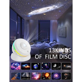 Galaxy Projector, 13 in 1 Meteor Planetarium Star Projector, Realistic Starry Sleep Sky Night Light with 360° Rotation Large Scale, 4K HD Constellation Projection for Kids Adults Bedroom Ceiling Decor