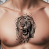 Nirbffo Large Size Tattoo Stickers Lion Tiger Wolf Transferable Tattoo