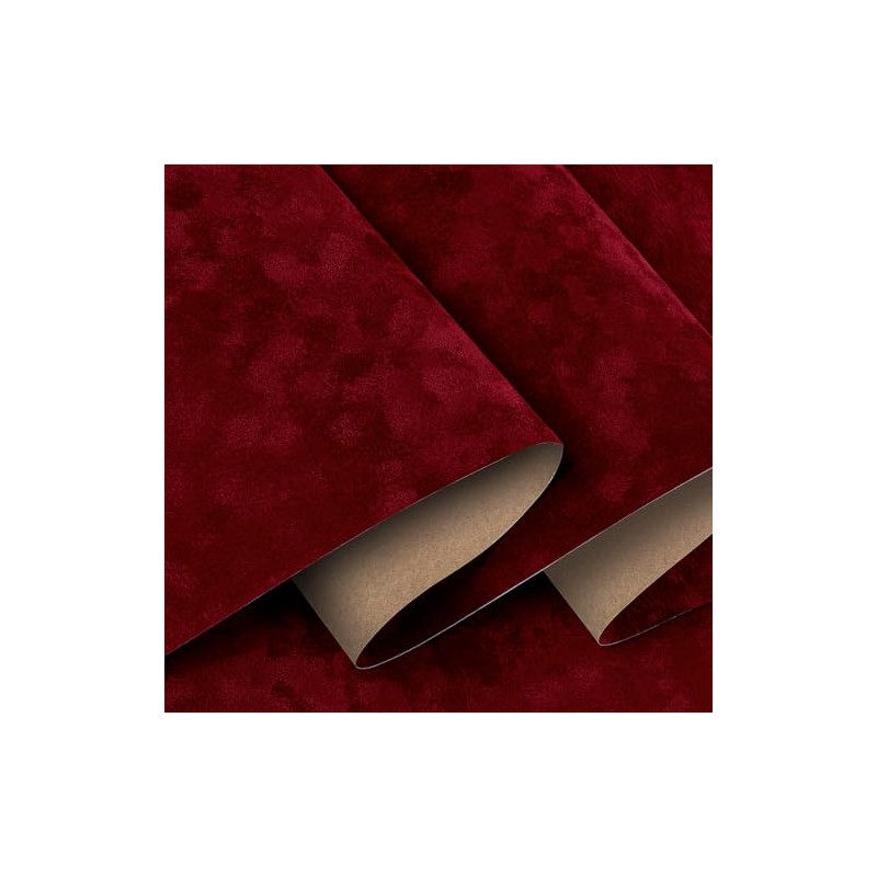 Stickyart - Papel pintado de terciopelo rojo oscuro para cajón,