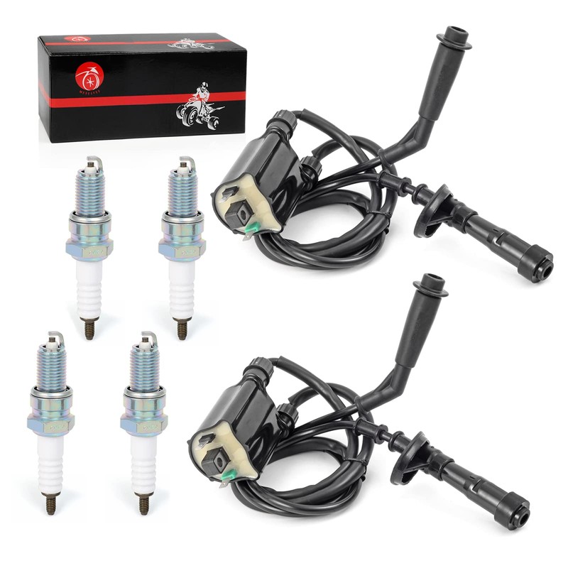 Ignition Coil Pack & Spark Plug + Cap For Honda