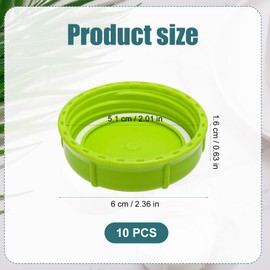 10pcs Storage Baby Bottle Caps, Travel Bottle Caps Storage Lids Replacement Baby Bottle Caps Storage Lids Seal Replacement Compatible with Lansinoh MAM Pigeon Bottles (Green)