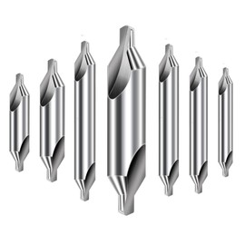 Aleric Center Drill Bits Set - High Speed Steel Center Drill Bit Countersink Tools for Lathe Metalworking, 7 pcs 60-Degree Angle Centering Drill in Size 1.0 1.5 2.0 2.5 3.0 4.0 5.0