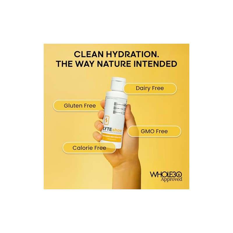 LyteShow - Electrolyte Concentrate for Rapid Rehydration - NO Sugars,