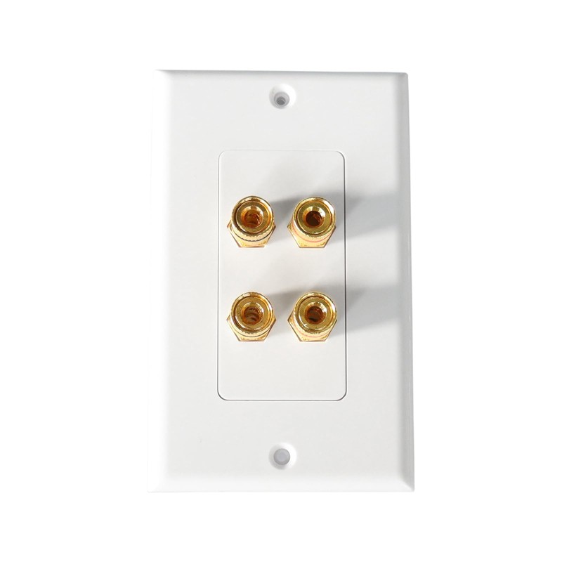 Bealuffe Speaker Wall Plate Speaker Wire Wall Plate, Audio Jack