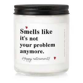 Retirement Gift for Woman, Retirement Gifts- 7oz Lavender Scented Soy Wax Candle- Best Retirement Gifts 2025, Funny Retirement Candle, Retired Gifts for Women, Men, Friends, Coworker, Teacher