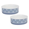 Bone Dry Trellis Paw Print Pet Bowl Set Microwave &