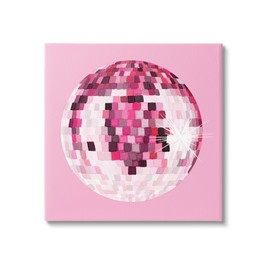Stupell Industries Dazzling Pink Disco Ball Shining Geometric Pattern, Design by Hey Bre! Creative Studio