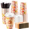 Yungyan 50 Set 16 oz Fall Disposable Party Coffee Cups