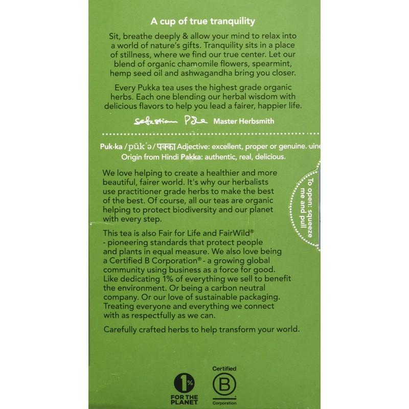 Pukka TB Peace 6 20ct