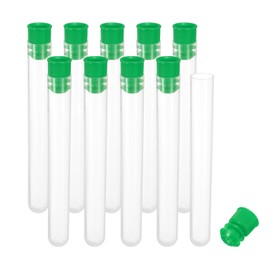 PATIKIL 0.5x3" Plastic Sewing Needle Storage Holder, 10 Pack Portable Embroidery Needle Pin Toothpick Storage Tubes Cases Box for Craft Knitting, Green