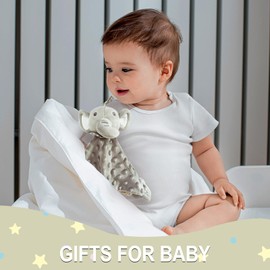 Bemaystar Baby Security Blanket, Kid Blanket, Grey Stuffed Blanket for Boys and Girls, 16in