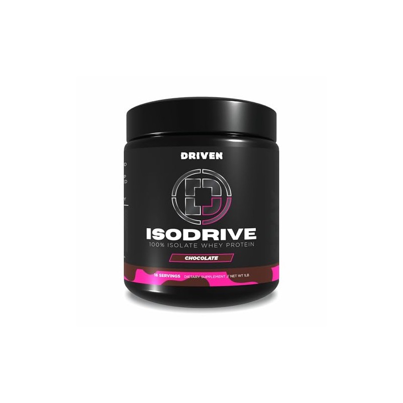 Driven Nutrition ISODRIVE Premium Whey Isolate (1lb, Chocolate)