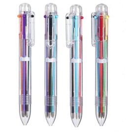 Pack of 22 6-in-1 Multicolour Ballpoint Pens, 6-Colour Rollerball Pens Bulk