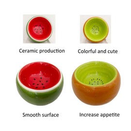 Hamiledyi 2PCS Hamster Bowl Ceramic Food Water Feeding Dish for Gerbil Mouse Rat Hedgehog Sugar Glider
