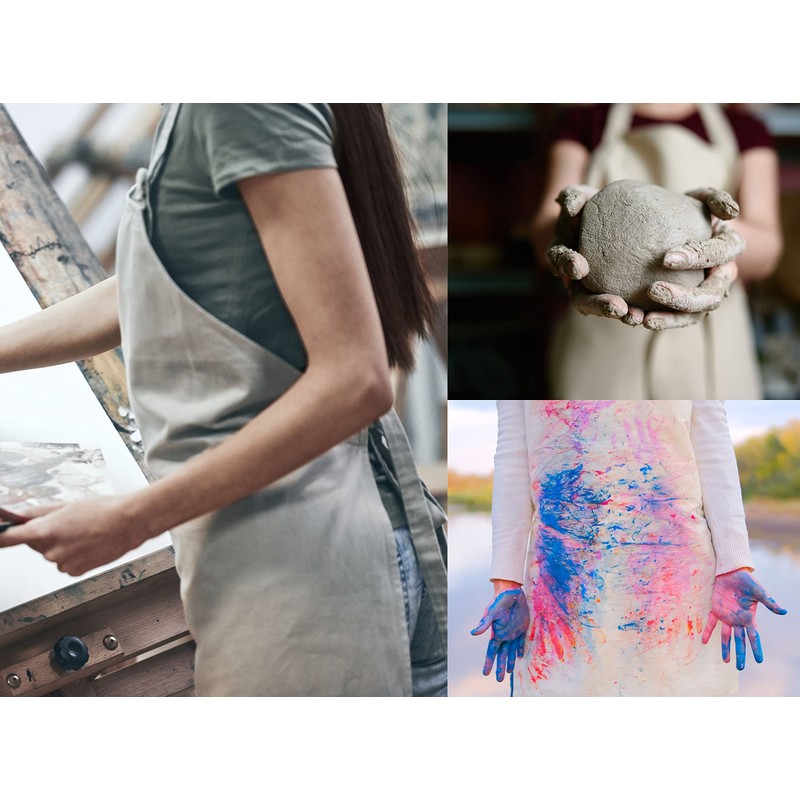 Artme Cotton Artist Apron - Art Studio, Painting, Crafting, Pottery