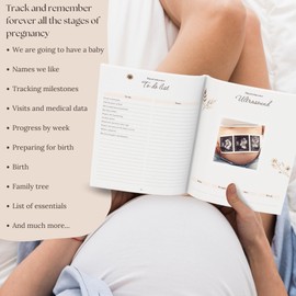HuBorns - My Pregnancy Journal to Capture Every Moment Week by Week with Space for Photos and Ultrasounds, Pregnancy Diary to Keep the Most Special Memories, Maternity Journal to Prepare for Birth