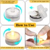 KOABY 12 Pack Submersible LED Lights, Waterproof Tea Lights Flameless