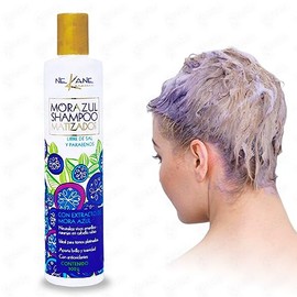 Shampoo Matizador Sin Sal Neutralizador Mora Azul Ne kane 300gr by Gaero Shop  Mantenimiento para Cabello Rubio, Decolorado y Platinado  Brillo y...  