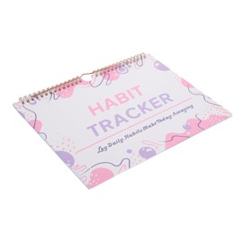 TEHAUX English Habit Tracker Planner Monthly Habit Journal Standing Tracker Goal Planner Workout Planner Easy to Use Metal Bound Planner