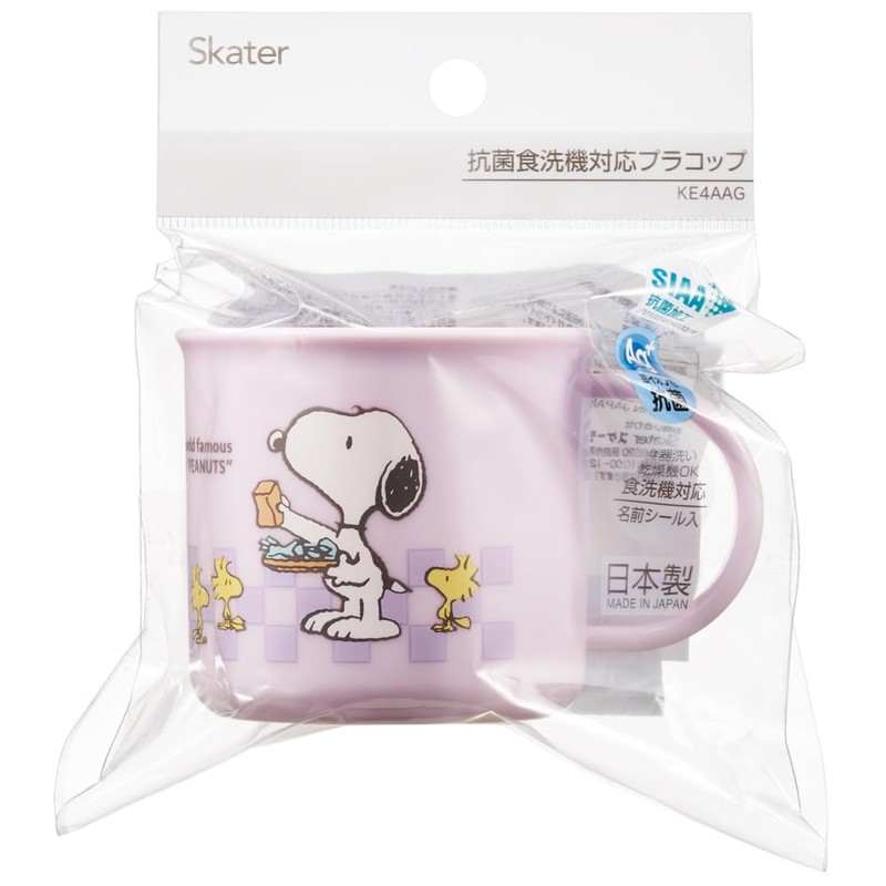 Skater KE4AAG-A Antibacterial Cup, 6.8 fl oz (200 ml), Snoopy
