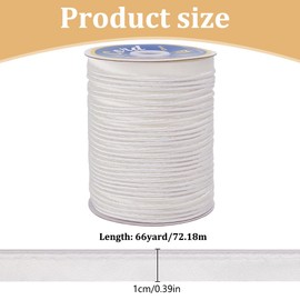 FREEBLOSS 72 Yards White Piping Bias Tape Piping Trim with Welting Cord Bias Binding Tape Seam Binding Tape for Sewing 1.3cm Wide Sewing Bias Tape